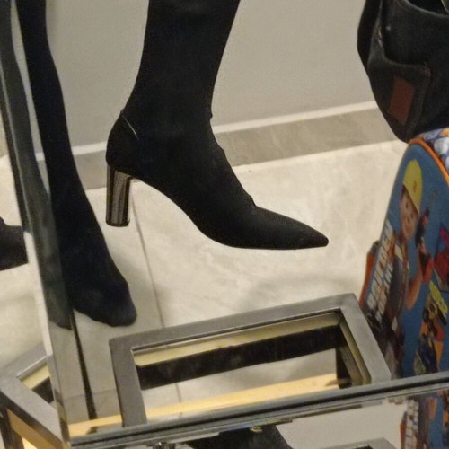 Zara sock boot used black size 42 heel 6-7 cm