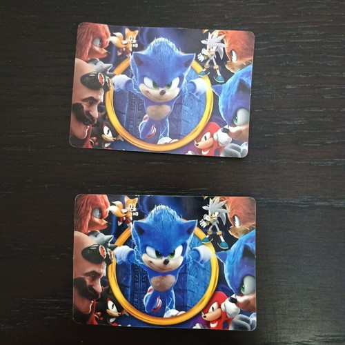 Sonic cards set of 3, like new