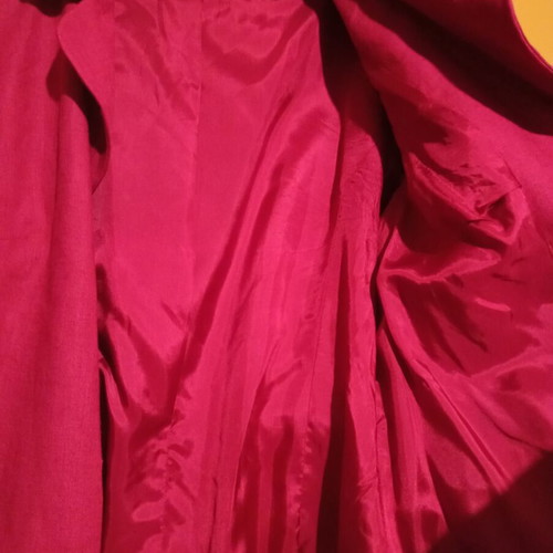 Laura Ashley summer blazer 100% linen new, dark fuchsia with floral lining