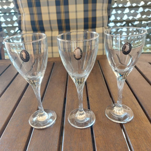 Stemmed glasses used, set of 7
