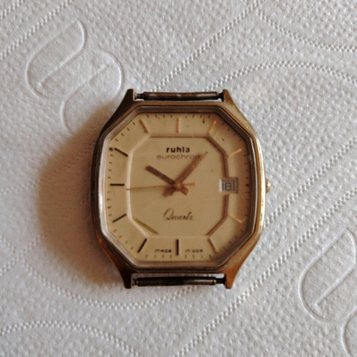 Vintage Ruhla Eurochron quartz wristwatch used