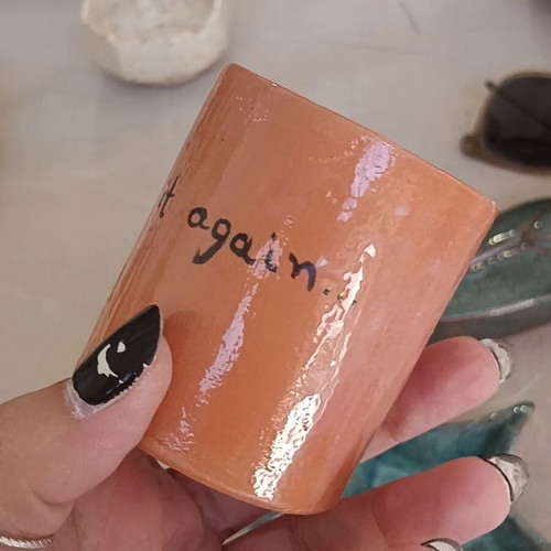 Handmade cup used, oops i did it again