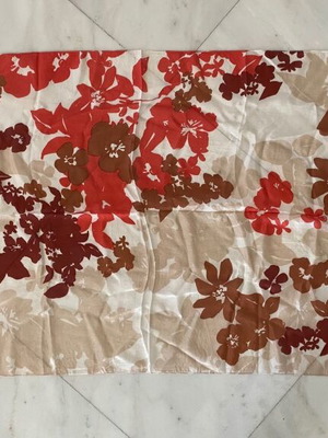Silk scarf new Galleries Lafayette in beige and multicolor spring tones