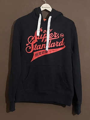 Superdry hoodie ανδρικό σαν καινούργιο, μέγεθος medium, μαύρο