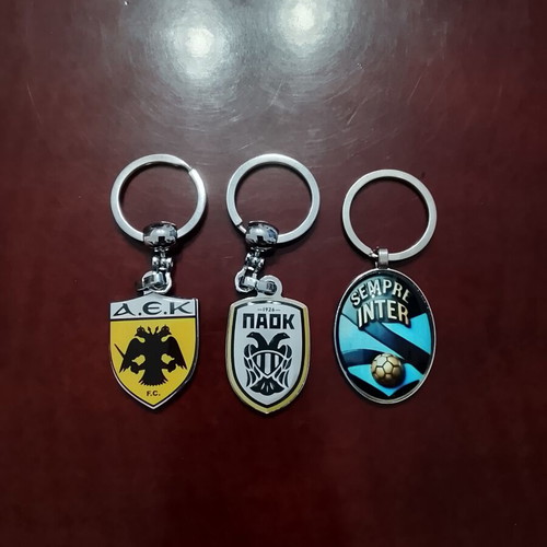 Football team keychains new, AEK, PAOK and Inter