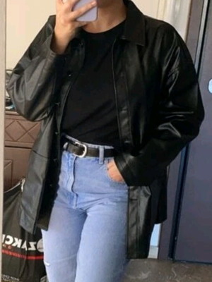 Shein oversized jacket like new, black, size S