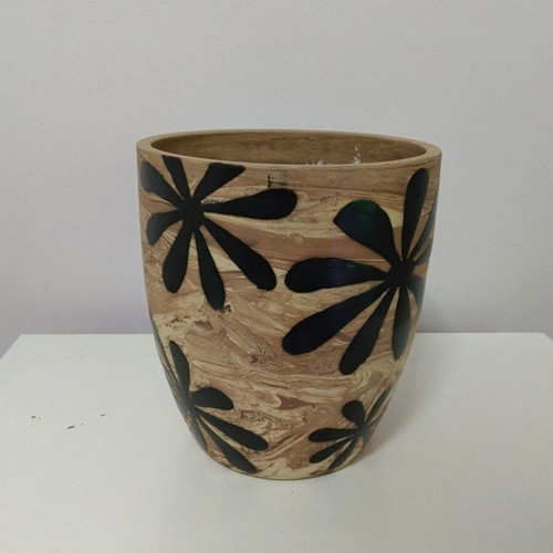 Ceramic flowerpot like new, height 23.5 cm, diameter 20 cm
