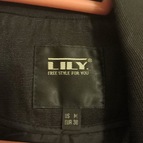 Jacket black cropped used, size M