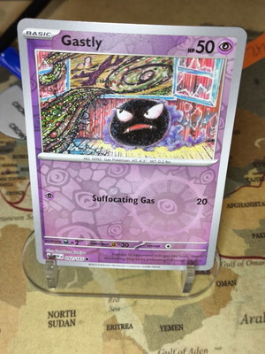 Pokemon Gastly MEW 092 card reverse holo, like new