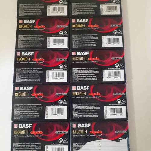 BASF Record-I 74 audio cassette, sealed set