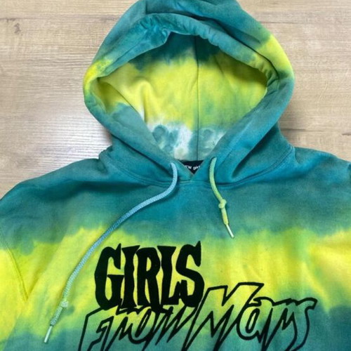 Girls from Mars tie dye cropped hoodie