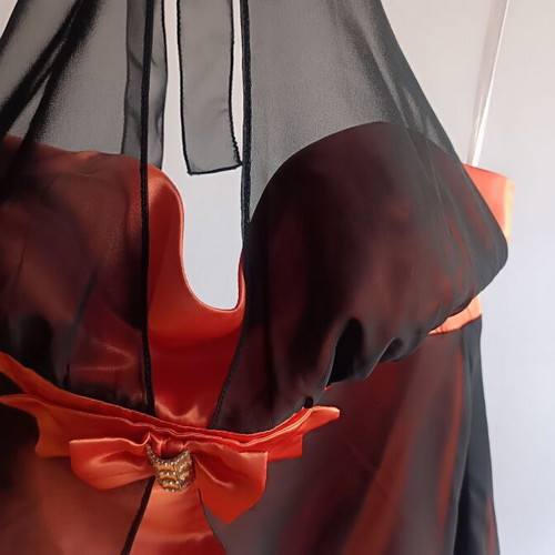 Miss Danny official evening dress like new, orange and black, size 50