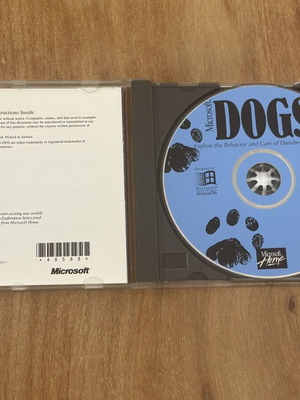 Microsoft Dogs educational CD-ROM used, Windows 95