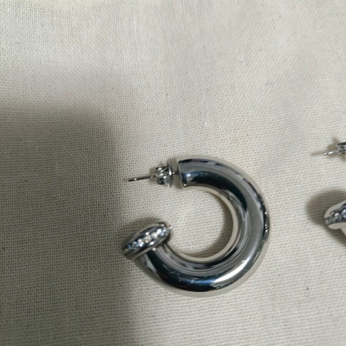 Hoop earrings thick with nice finish like new