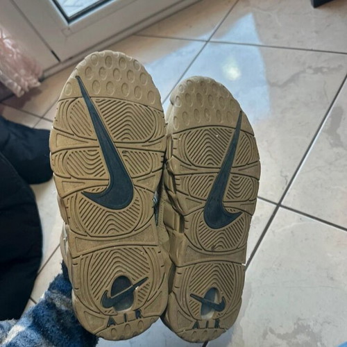 Nike Air athletic shoes like new, beige and blue, size 40