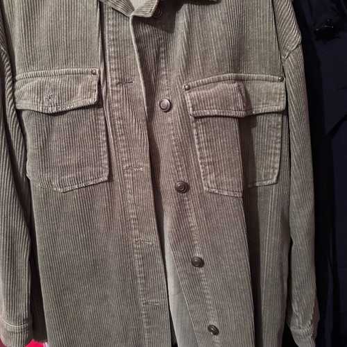 Women's corduroy shirt jacket Atlantis green, like new, small