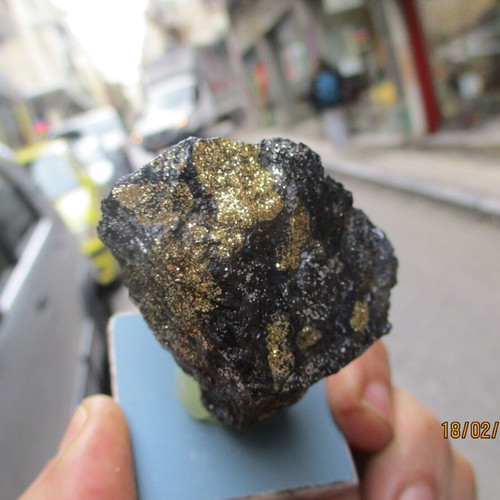 Pyrite, Galena, Sphalerite mineral new 3 in 1, size 7 cm