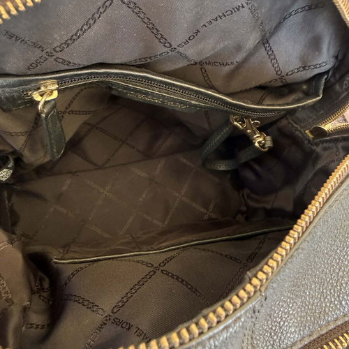 Michael Kors Rhea medium leather backpack used, black