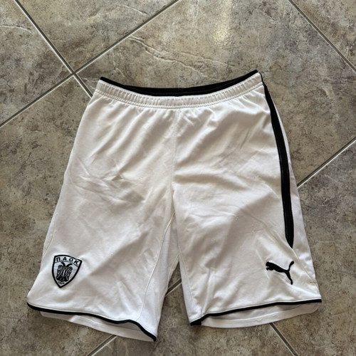 PAOK Puma shorts used, official 2009-2010, kids XXL (men's small)