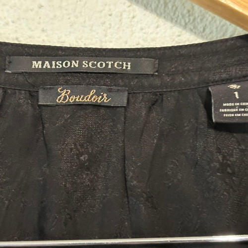 Maison Scotch black silk blend dress