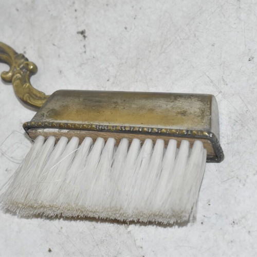 Vintage Silver-Plated Brass Table Brush used