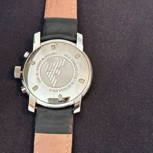 Emporio Armani men's watch used, chronograph with box and papers