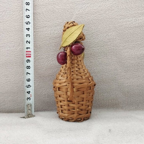 Small Glass Wicker Demijohn Like New