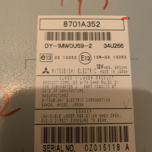 Mitsubishi ASX radio CD panel new