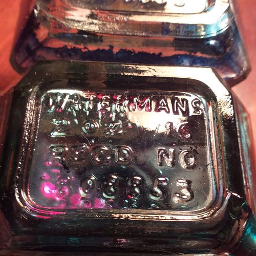 Waterman's collectible ink bottles used, set of 2