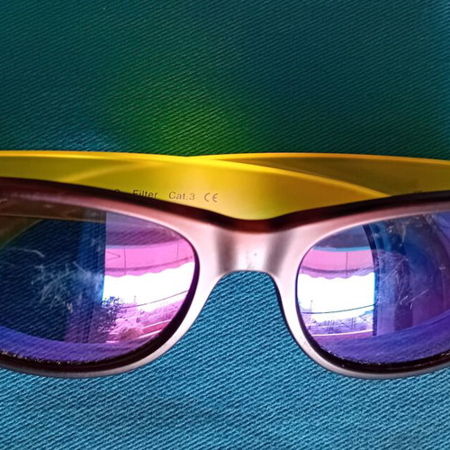 Invu children's polarized sunglasses used, gray green frame and lenses