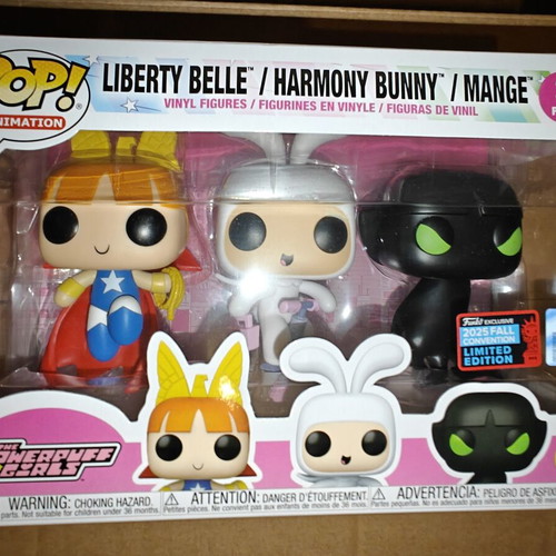 Funko Pop! Powerpuff Girls Glow 3-Pack LE 2025 Fall Convention new