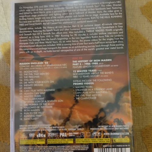 Iron Maiden DVD like new, metal
