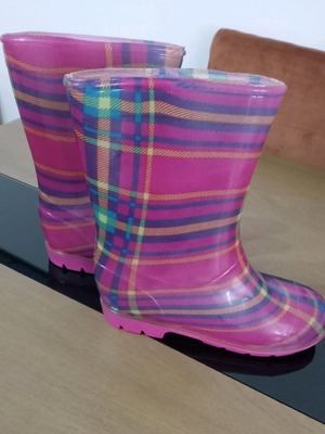 Girls' rain boots size 36 new, pink multicolor