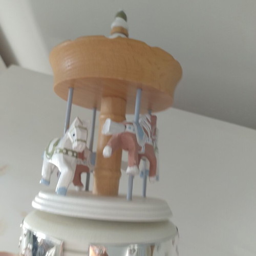 Wooden decorative carousel with music, like new