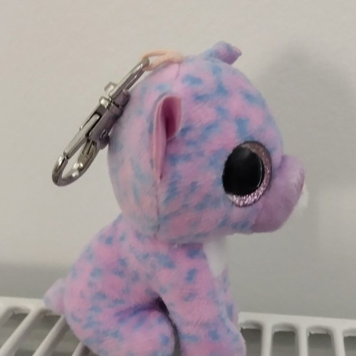 Ty Beanie Boos Cassidy Cat plush keychain like new