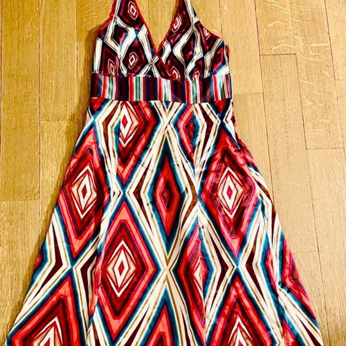 Monsoon silk dress 60s style Small like new