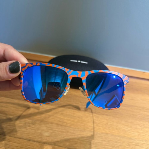 Italia Independent unisex mirror sunglasses like new, blue and orange