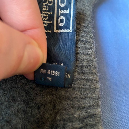 Polo Ralph Lauren gray sweater 100% sheep wool like new
