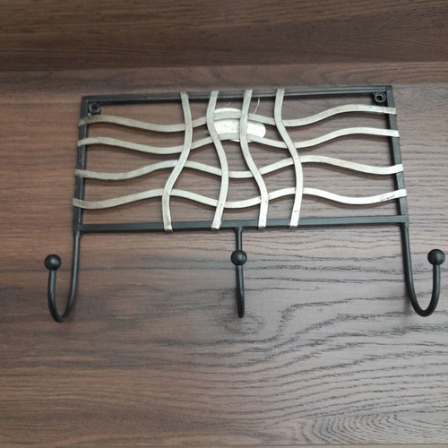 Metal Wall Hook Triple 26cm New