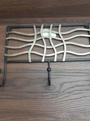 Metal Wall Hook Triple 26cm New