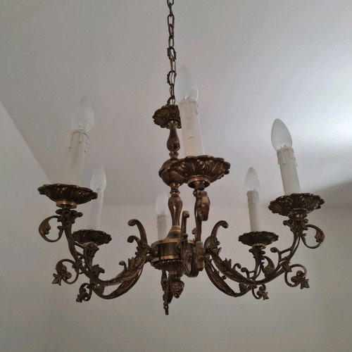 Chandelier brass vintage used with chain