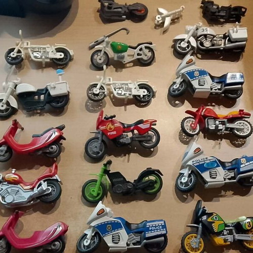 Playmobil motorcycles used, set of 20 with missing parts