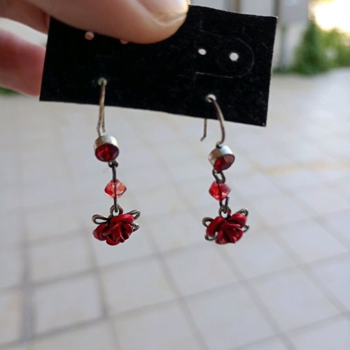 Rose earrings used