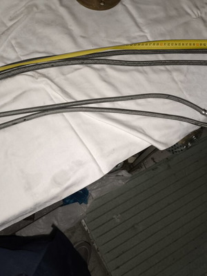 Spiral connection hoses new, set of 4 with curves 100cm and 120cm