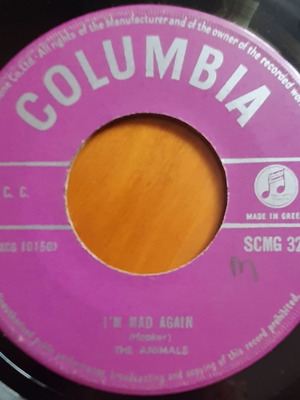 ANIMALS ~ BABY LET ME TAKE YOU HOME / I'M MAD AGAIN (1966, Columbia, 7" single, αυθεντική έκδοση)