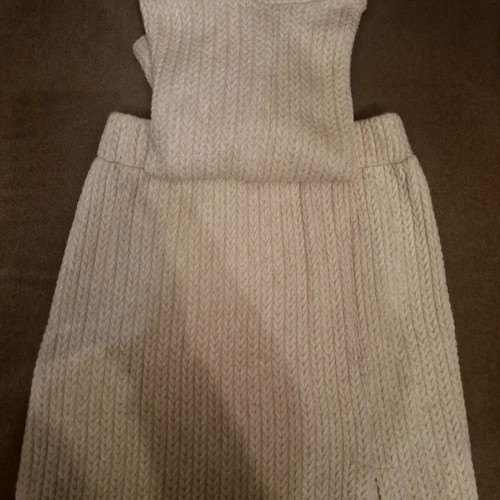 Zazu knitted set like new, beige mini skirt and top