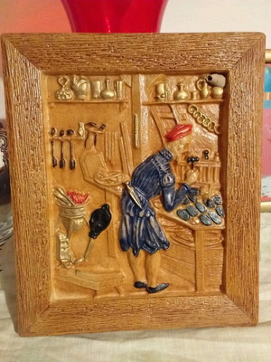 Ceramic frame used 24×28 embossed vintage with nice colors