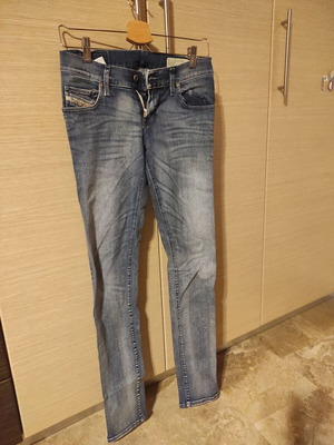 Diesel denim pants size 25 blue like new, low waist