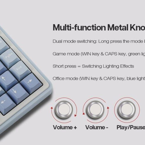 Gaming Aula F75 Mechanical Keyboard Wireless RGB Hot-Swap