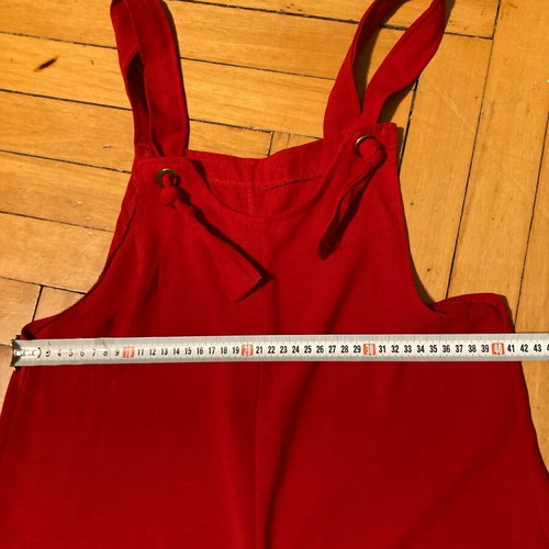 Jumpsuit shorts used, red, size S